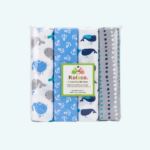 Baby Receiving Blanket 4 Pack | BOY DESIGN