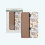 2 Pack Bamboo Cotton Wrap Blankets | BOY DESIGN